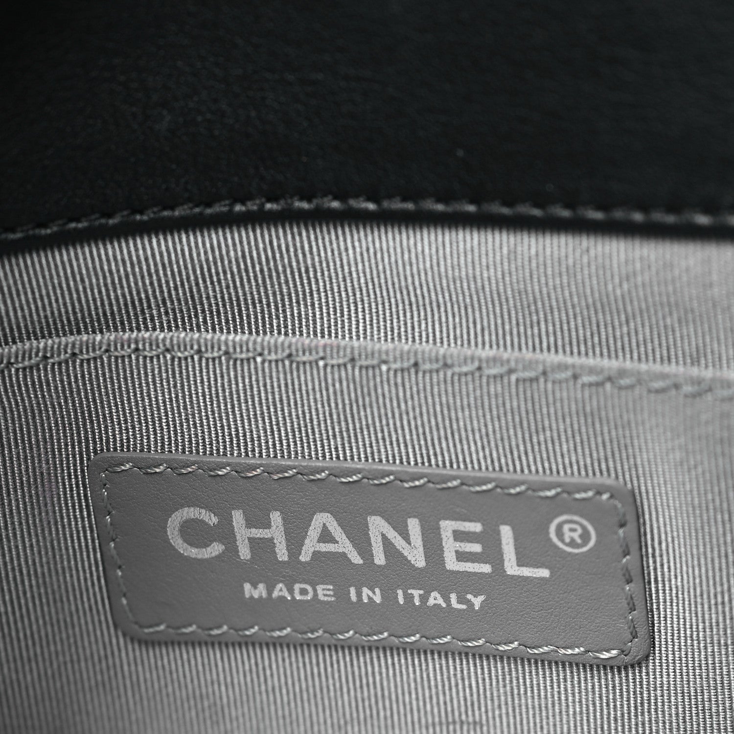 Chanel Calfskin Chevron Quilted Boy Convertible Clutch Flap Black 6 of 9