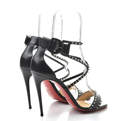Christian Louboutin Calfskin Choca Spikes 100 Sandals 41 Black 4 of 13