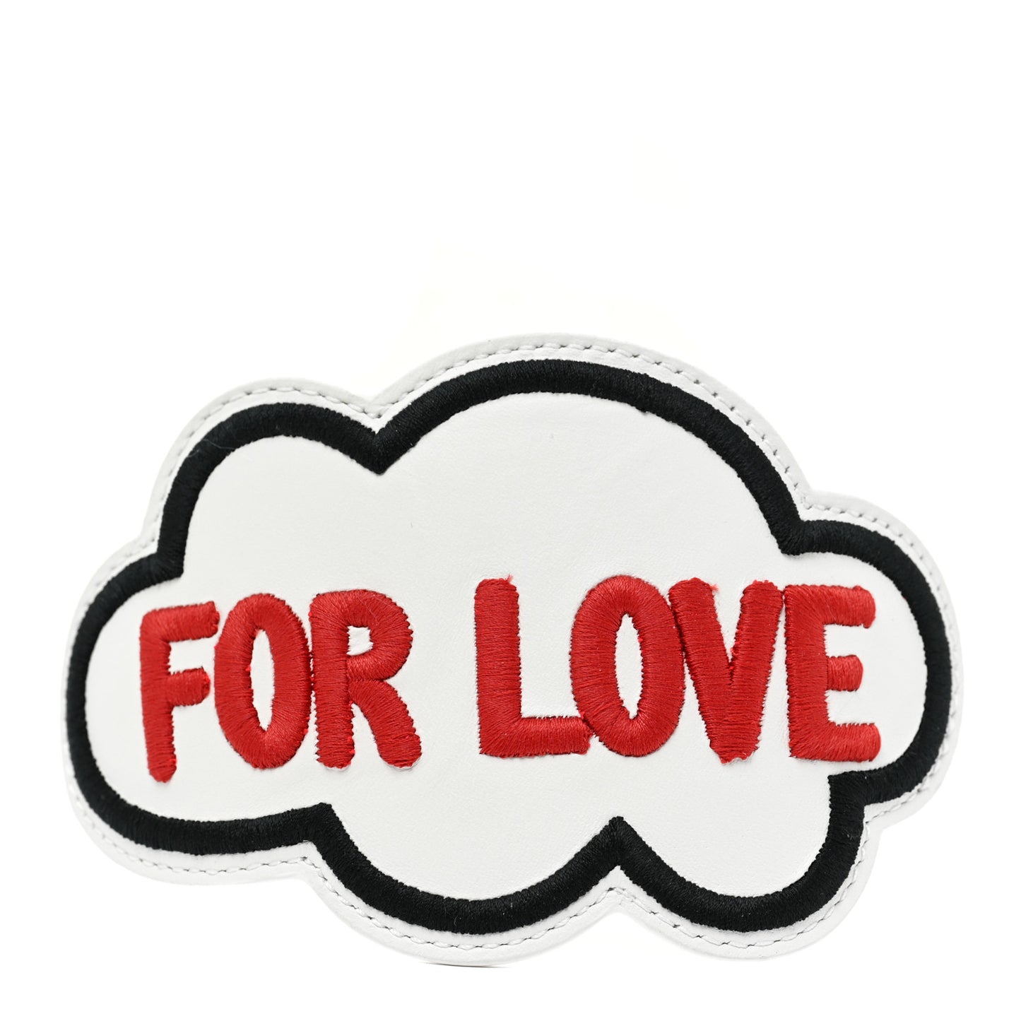 Calfskin Embroidered Blind For Love Sneaker Patches White
