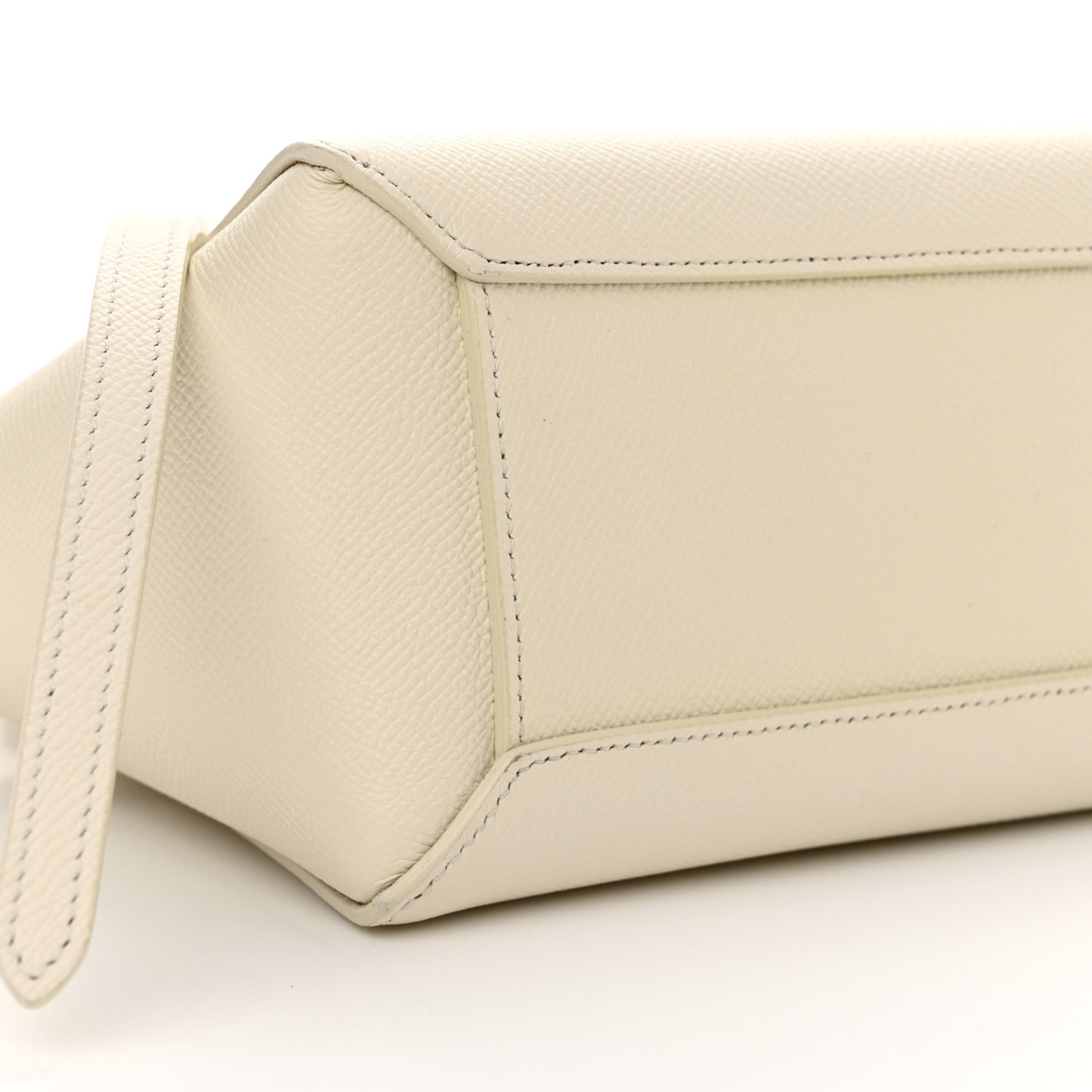 Grained Calfskin Nano Belt Bag Chalk