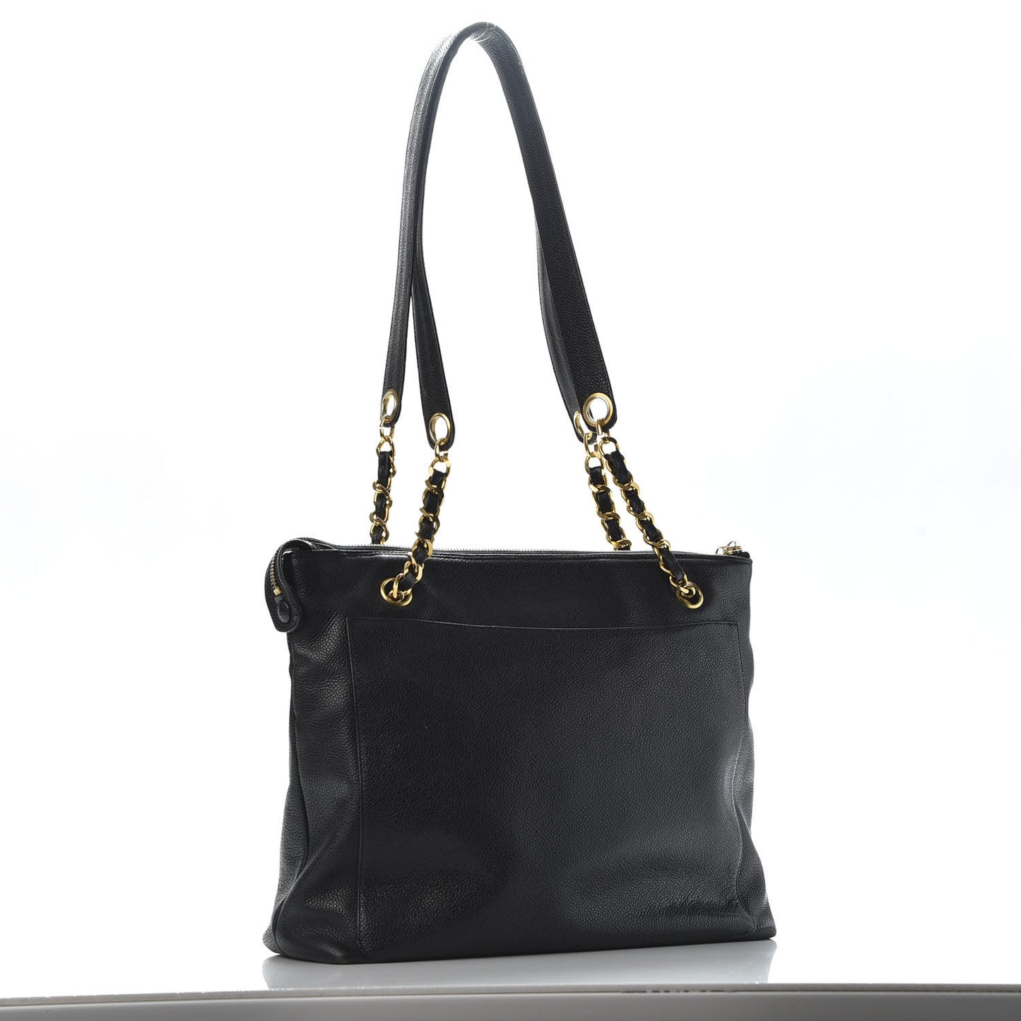 Caviar Flap Shoulder Bag Black