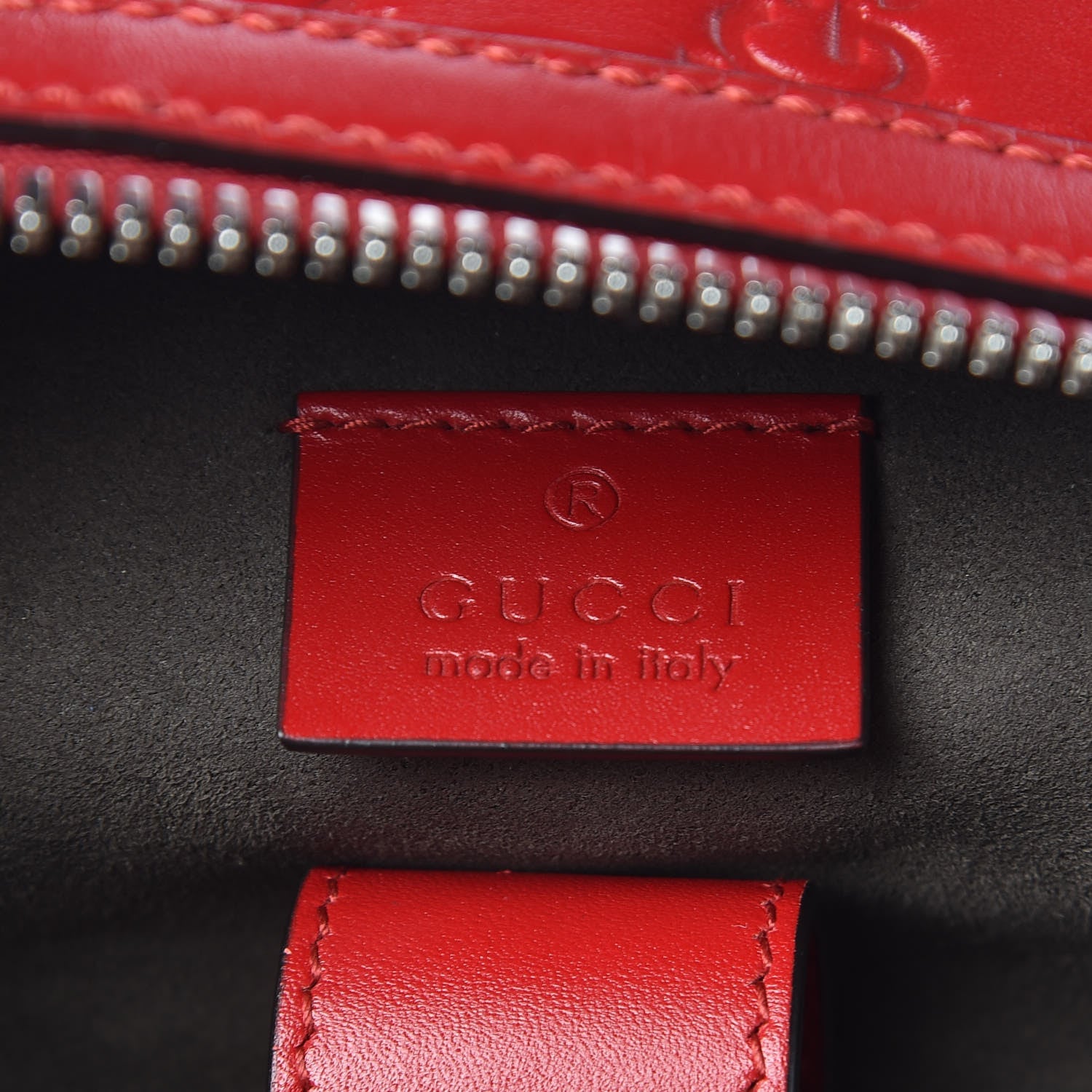 Gucci Guccissima Signature Day Backpack Hibiscus Red 7 of 10