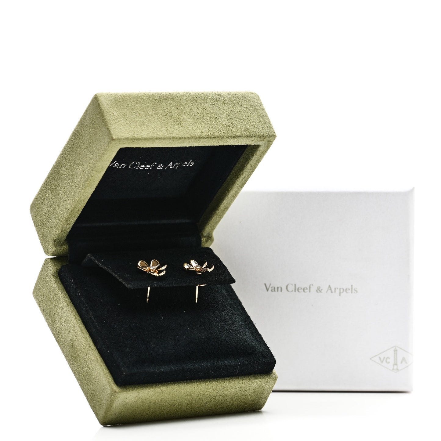18K Yellow Gold Diamond Mini Frivole Earrings