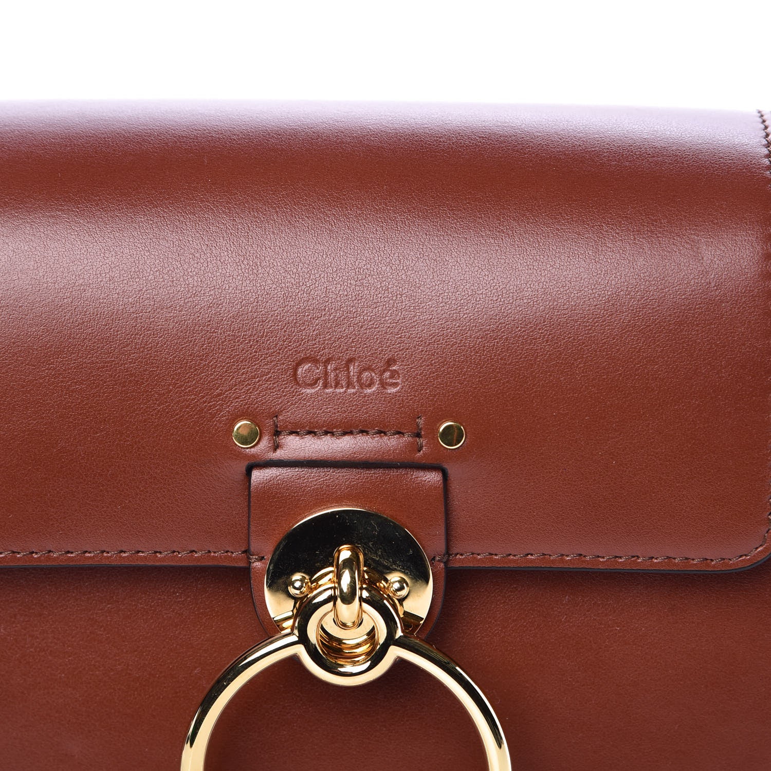 Chloe Calfskin Small Tess Bag Sepia Brown 11 of 11
