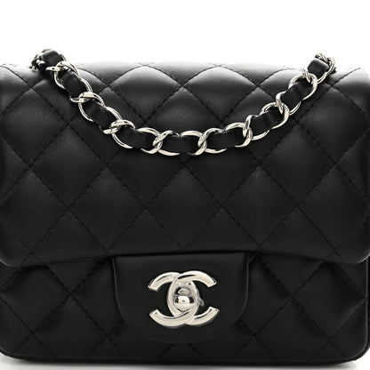 Chanel Lambskin Quilted Mini Square Flap Black 5 of 10