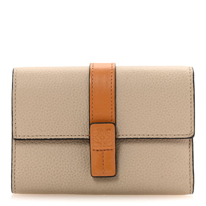 Loewe Grained Calfskin Small Vertical Wallet Light Oat Honey 1 of 8