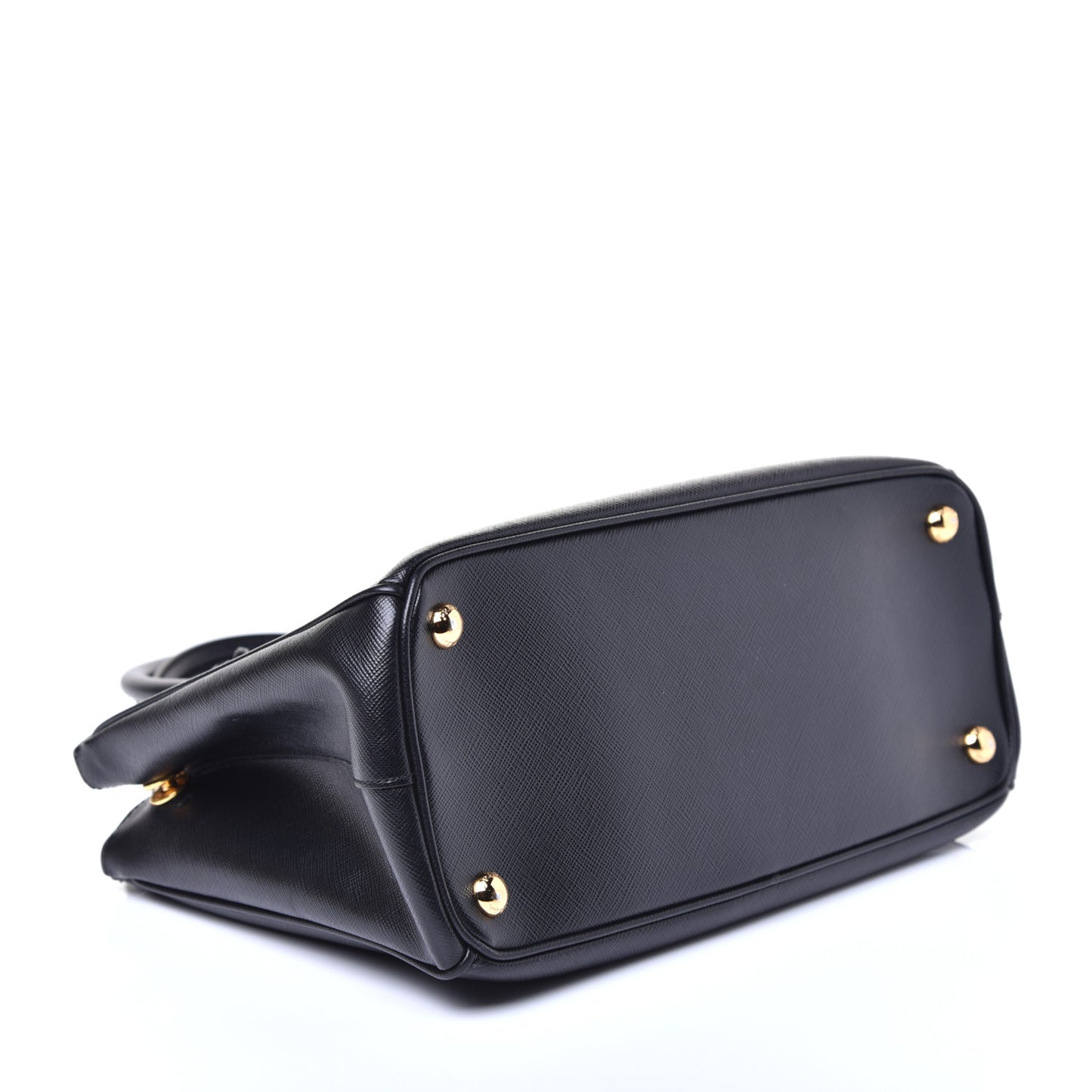 Saffiano Small Galleria Double Zip Tote Black