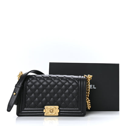 Chanel Caviar Quilted Medium Boy Flap Black 11 of 11