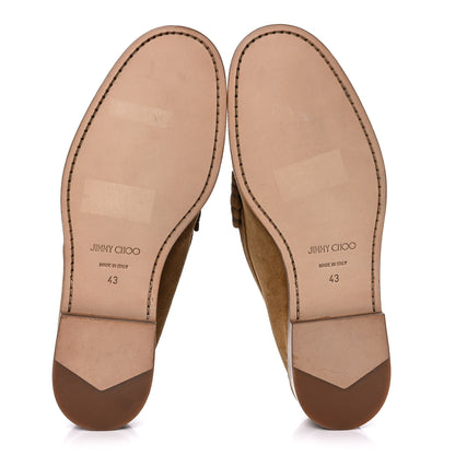 Jimmy Choo Suede Star Chain Penny Loafers 43 Tan 5 of 9