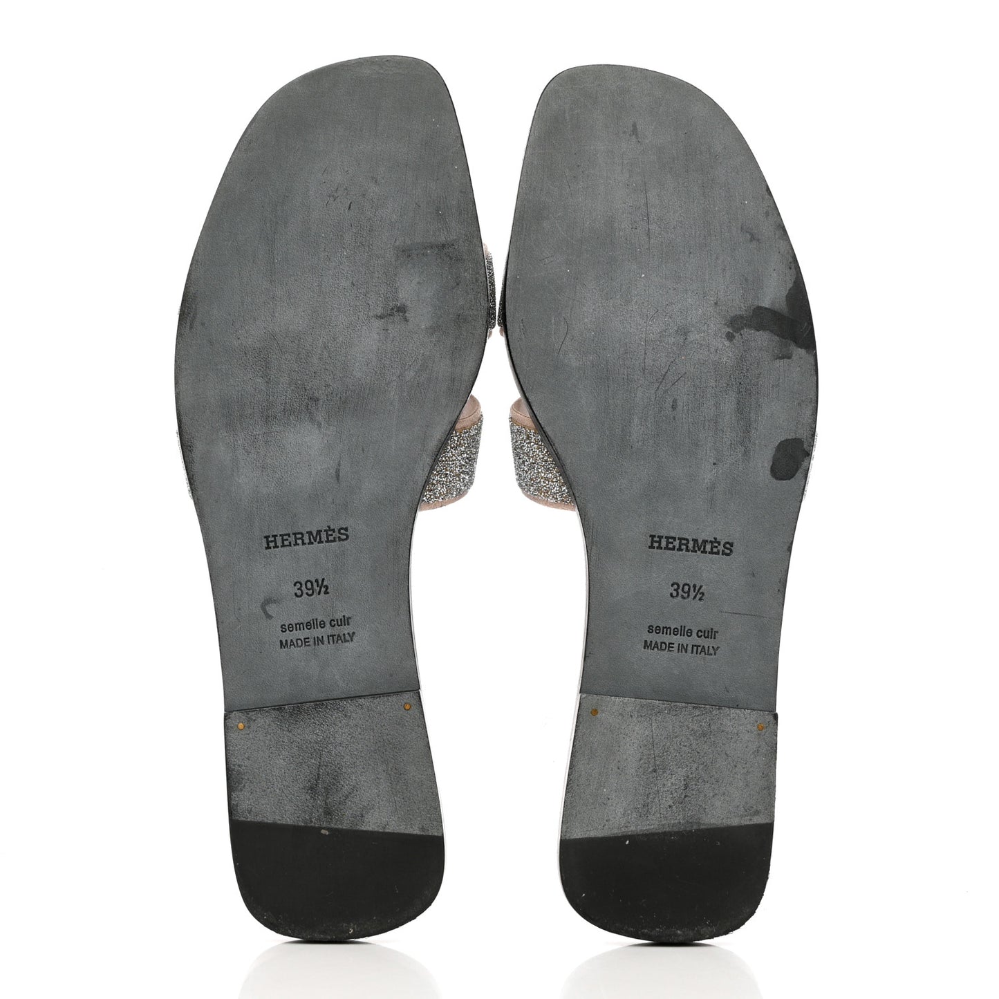 Suede Goatskin Crystal Powder Oran Sandals 39.5
