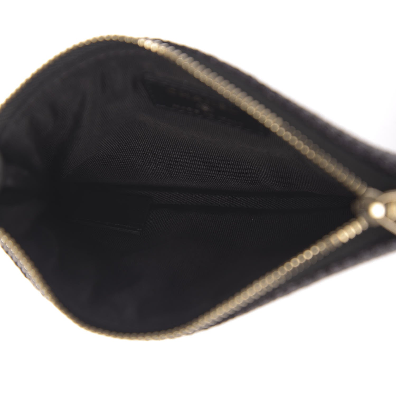 Chanel Woven Straw Raffia Deauville Cosmetic Pouch Black 5 of 8