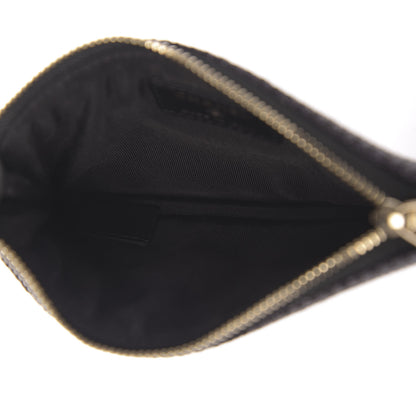 Chanel Woven Straw Raffia Deauville Cosmetic Pouch Black 5 of 8