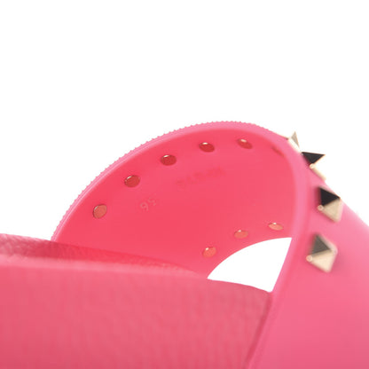 Valentino Garavani Rubber Rockstud Slide Sandals 36 Shadow Pink 7 of 8