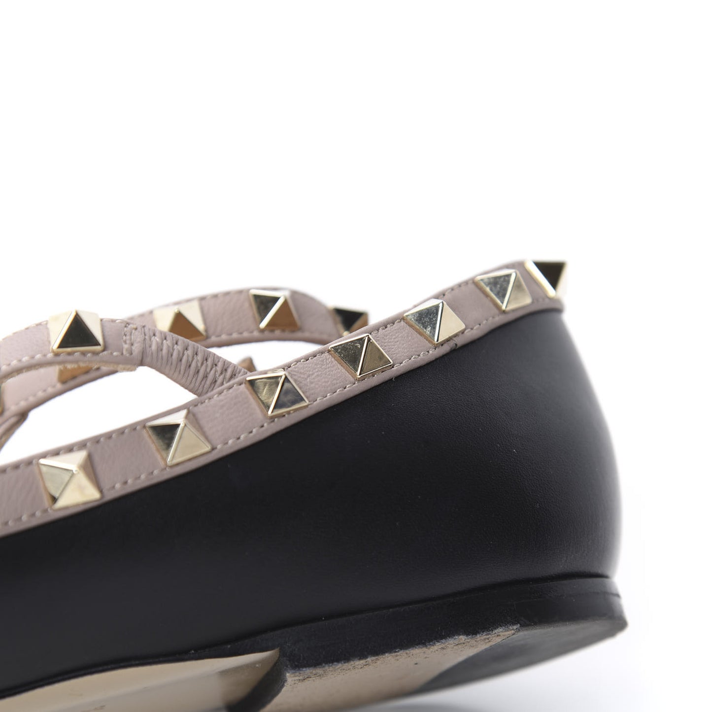 Nappa Rockstud Cage Ballerina Flats 37.5 Black Poudre