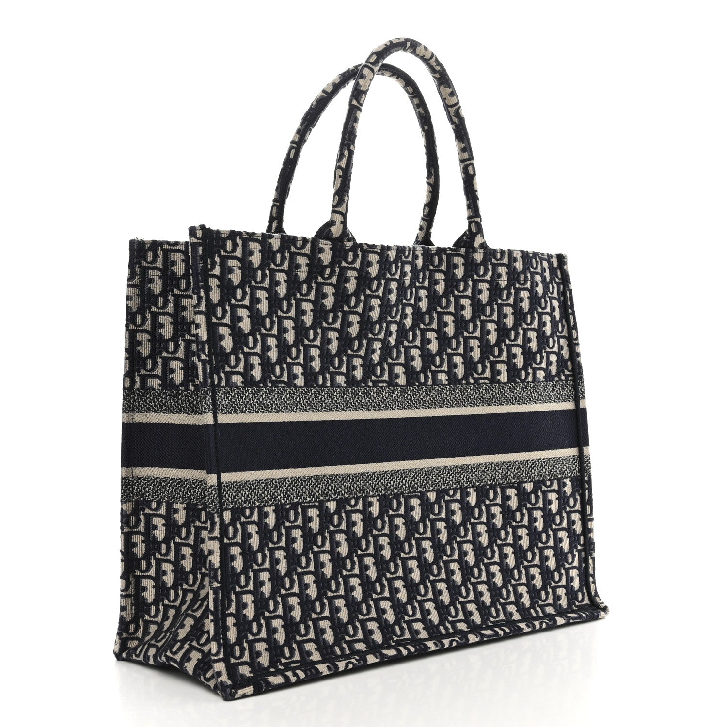 Christian Dior Oblique Large Book Tote Blue Multicolor 3 of 10