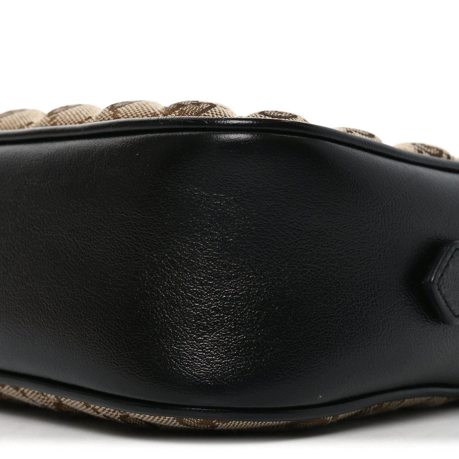Gucci Monogram Matelasse Diagonal Small GG Marmont Chain Shoulder Bag Beige Black 10 of 10