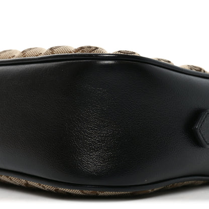 Gucci Monogram Matelasse Diagonal Small GG Marmont Chain Shoulder Bag Beige Black 10 of 10