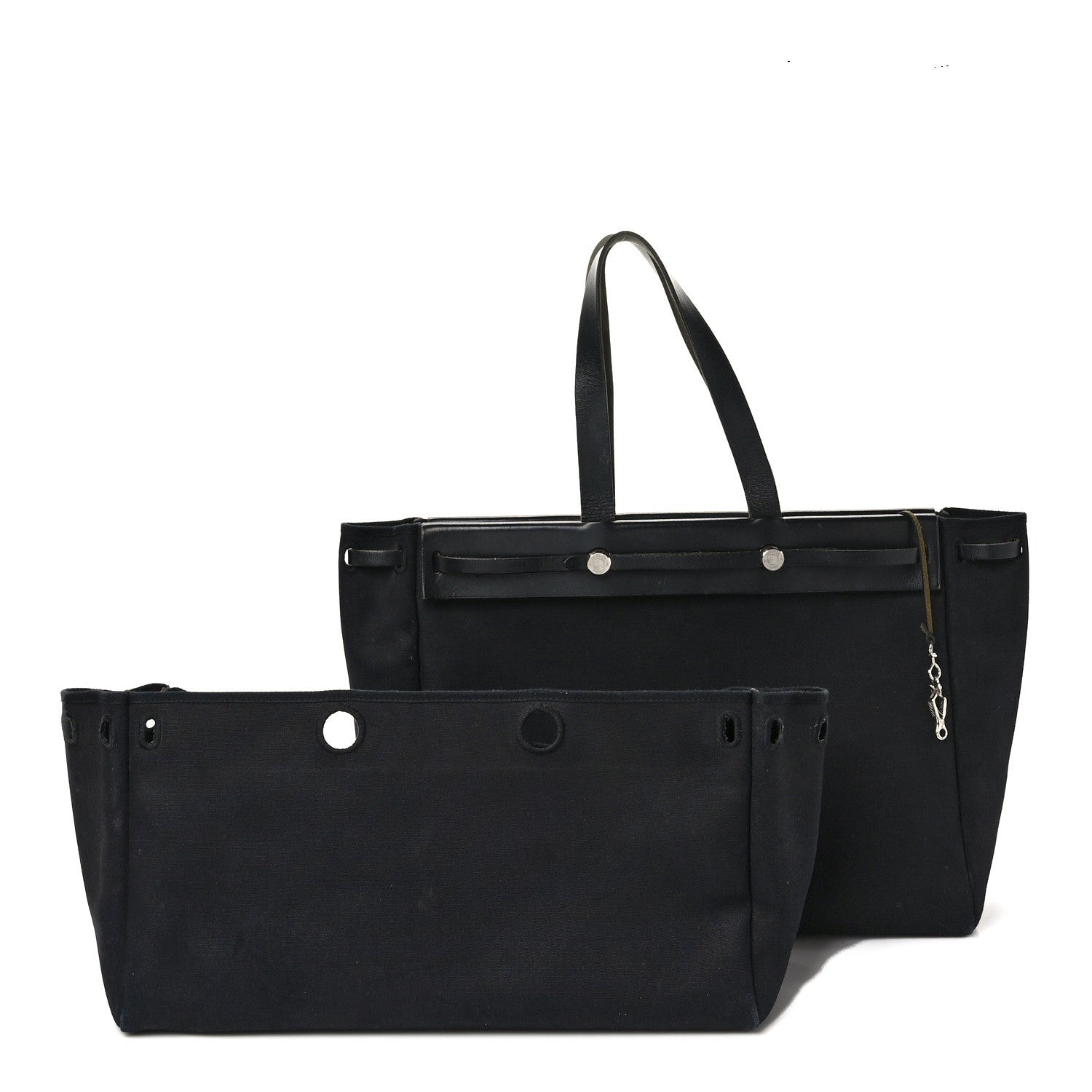 Hermes Toile Vache Hunter Herbag Cabas MM Black 1 of 10
