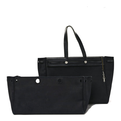 Hermes Toile Vache Hunter Herbag Cabas MM Black 1 of 10