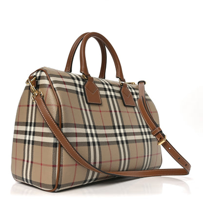 Burberry Horseferry Check Medium Bowling Bag Tan 3 of 9