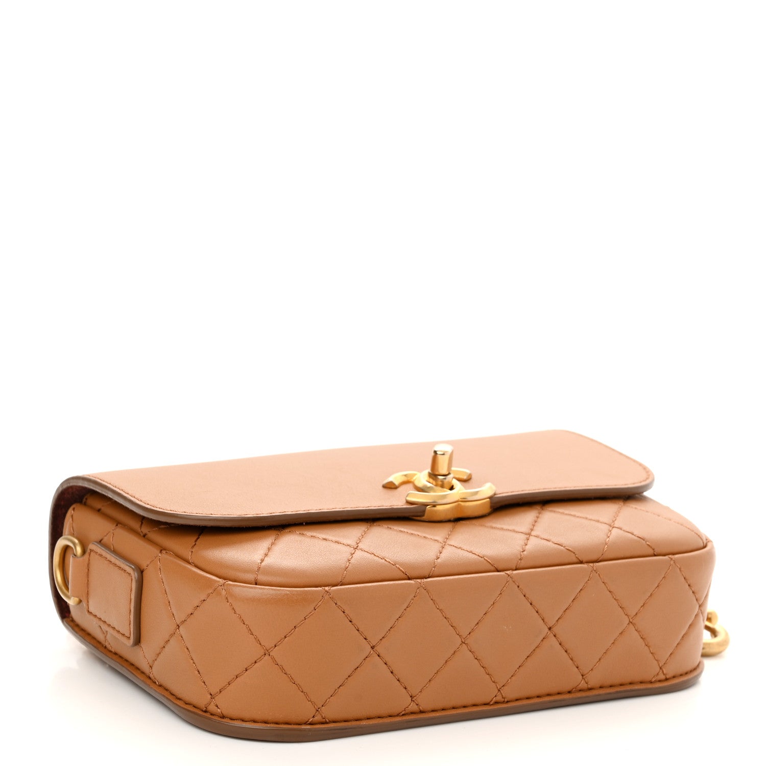 Chanel Calfskin Quilted Multi Pouching Flap And Coin Purse Beige 5 of 12