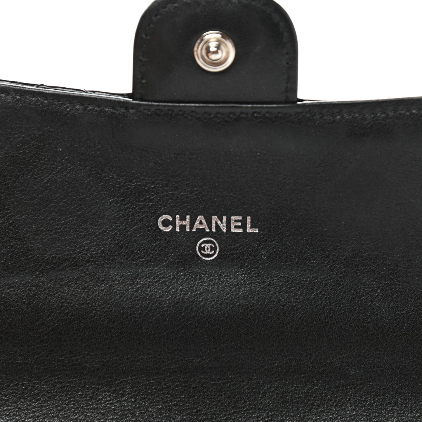 Patent Quilted Travel Wallet Black
