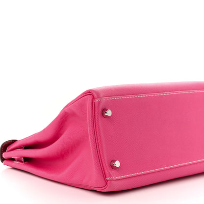 Hermes Epsom Candy Kelly Retourne 32 Rose Tyrien Rubis 9 of 10