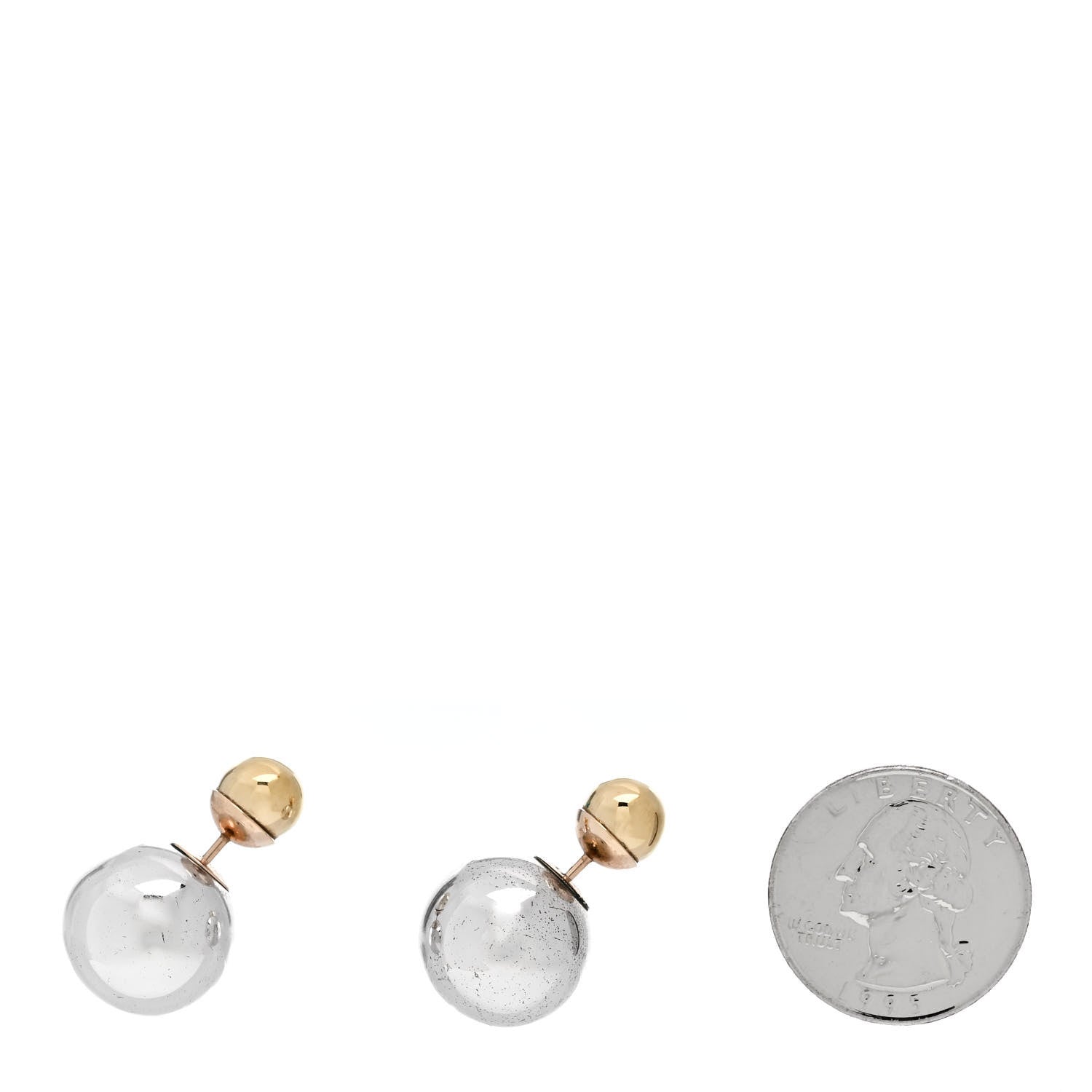 Christian Dior Mise En Dior Tribal Earrings Silver Gold 2 of 4