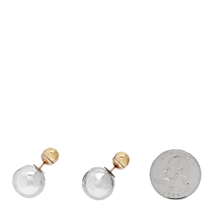 Christian Dior Mise En Dior Tribal Earrings Silver Gold 2 of 4