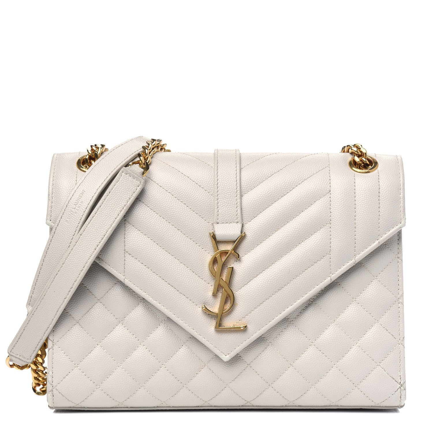 Saint Laurent Grain De Poudre Textured Mixed Matelasse Medium Triquilt Monogram Satchel Porcellana 1 of 7