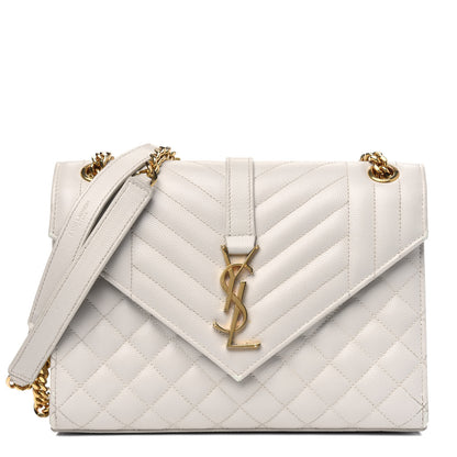 Saint Laurent Grain De Poudre Textured Mixed Matelasse Medium Triquilt Monogram Satchel Porcellana 1 of 7