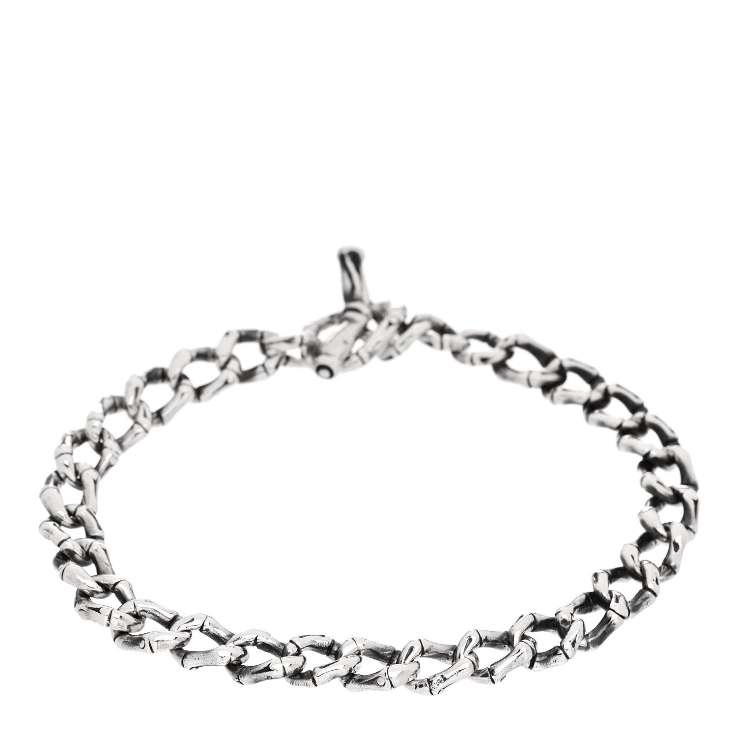 John Hardy Sterling Silver Bamboo Link Chain Toggle Bracelet 1 of 4