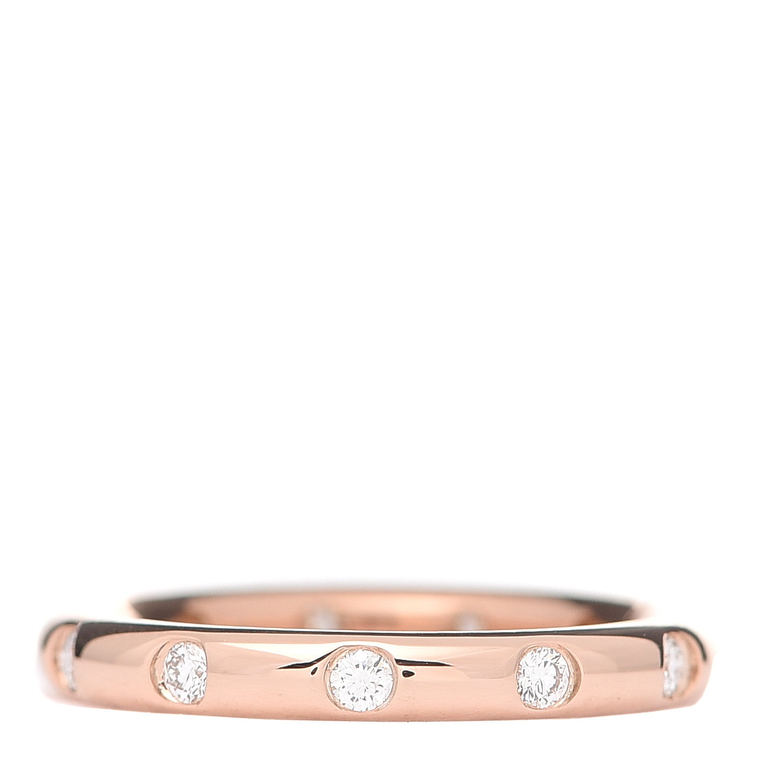 Tiffany 18K Rose Gold Diamond Bezet Band Ring 47 4 3 of 4