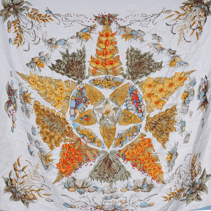 Hermes Silk Pythagore Scarf 90 Bleu 1 of 6