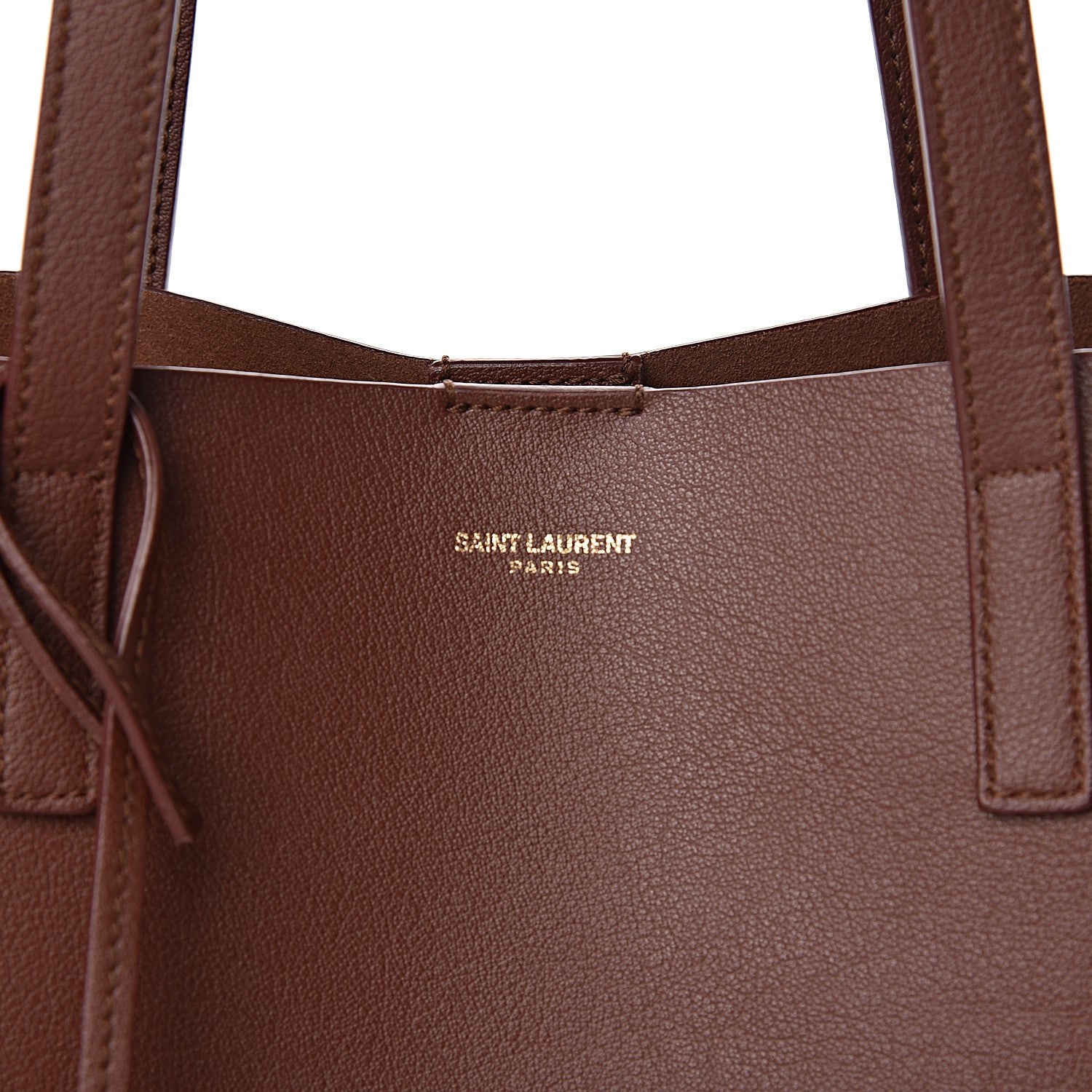 Saint Laurent Calfskin Large Shopping Tote Old Brandy 8 of 10