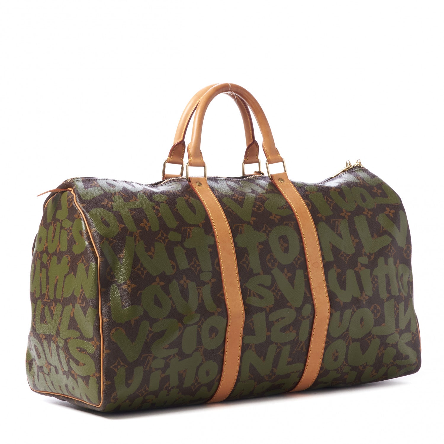 Louis Vuitton Graffiti Keepall 50 Kaki 3 of 9
