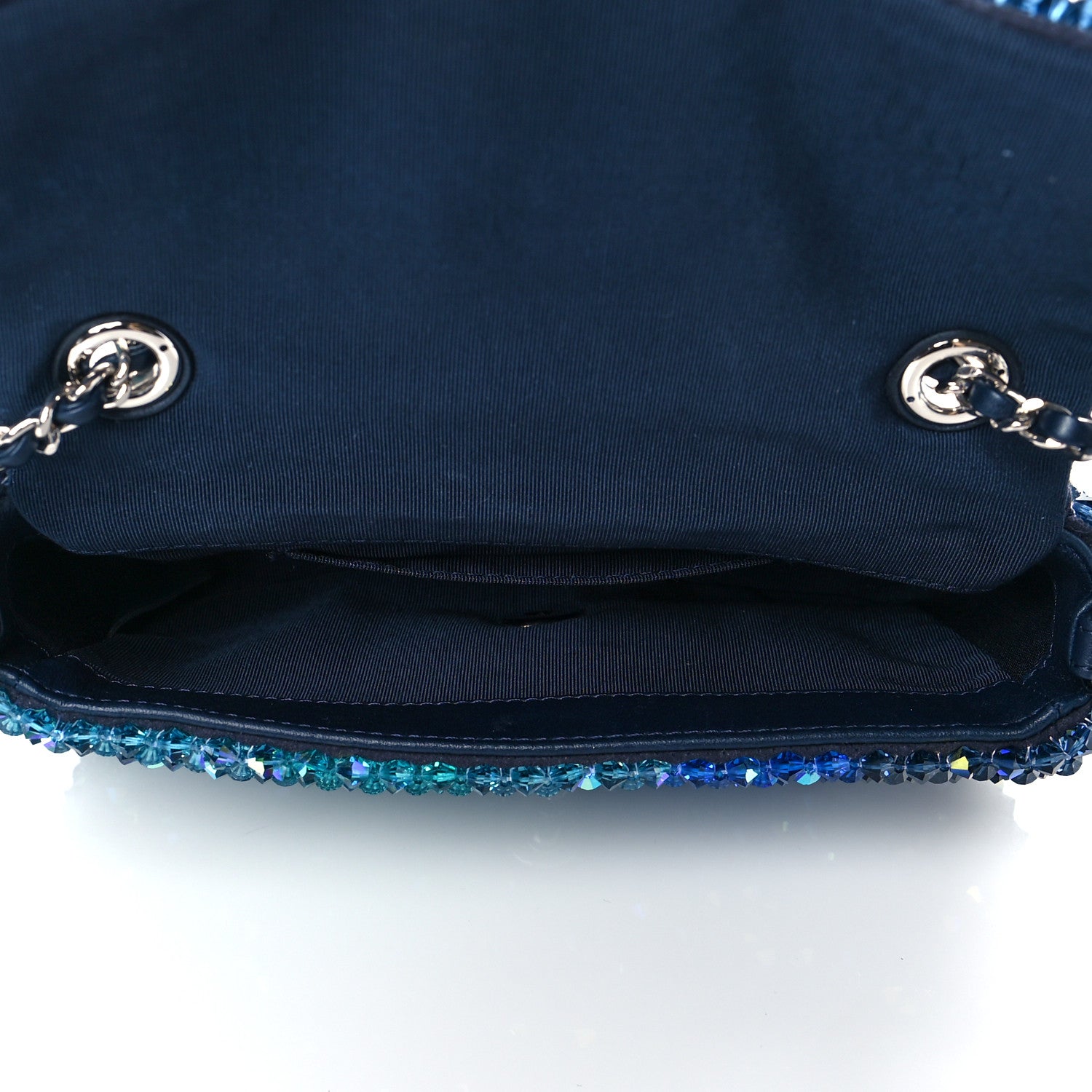 Chanel Crystal Mini Rectangular Flap Blue Multicolor 5 of 11