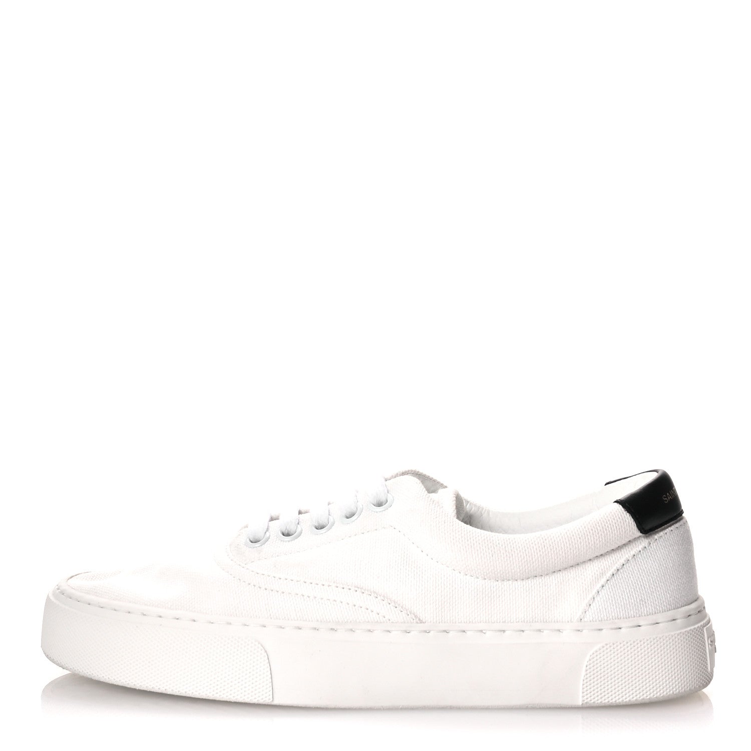 Saint Laurent Canvas Venice Sneakers 36.5 White 1 of 8