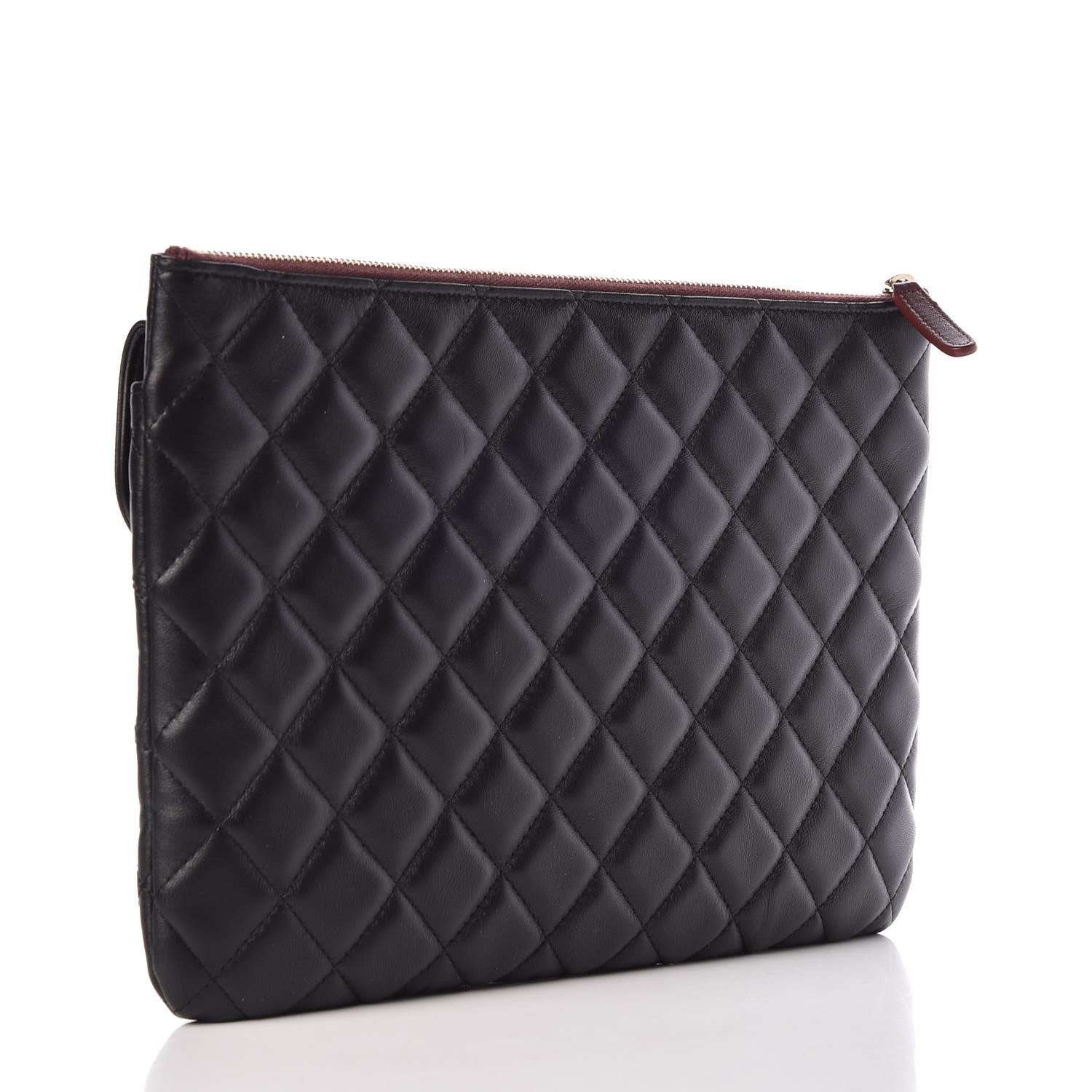 Chanel Lambskin Quilted Medium Flap Cosmetic Case Black 2 of 10