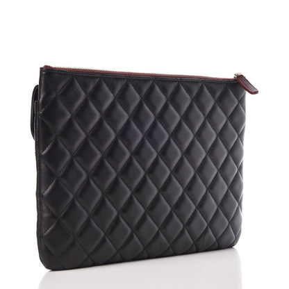 Chanel Lambskin Quilted Medium Flap Cosmetic Case Black 2 of 10
