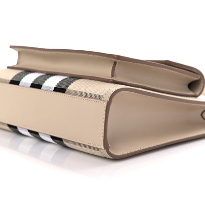 Burberry Smooth Calfskin Archive Canvas Check Mini Pocket Bag Dusty Sand 7 of 9