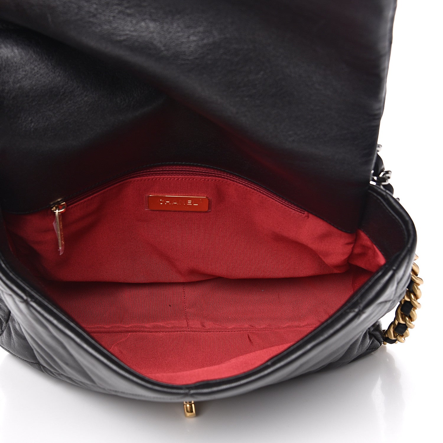 Chanel Lambskin Quilted Large 19 Flap Black 4 of 14