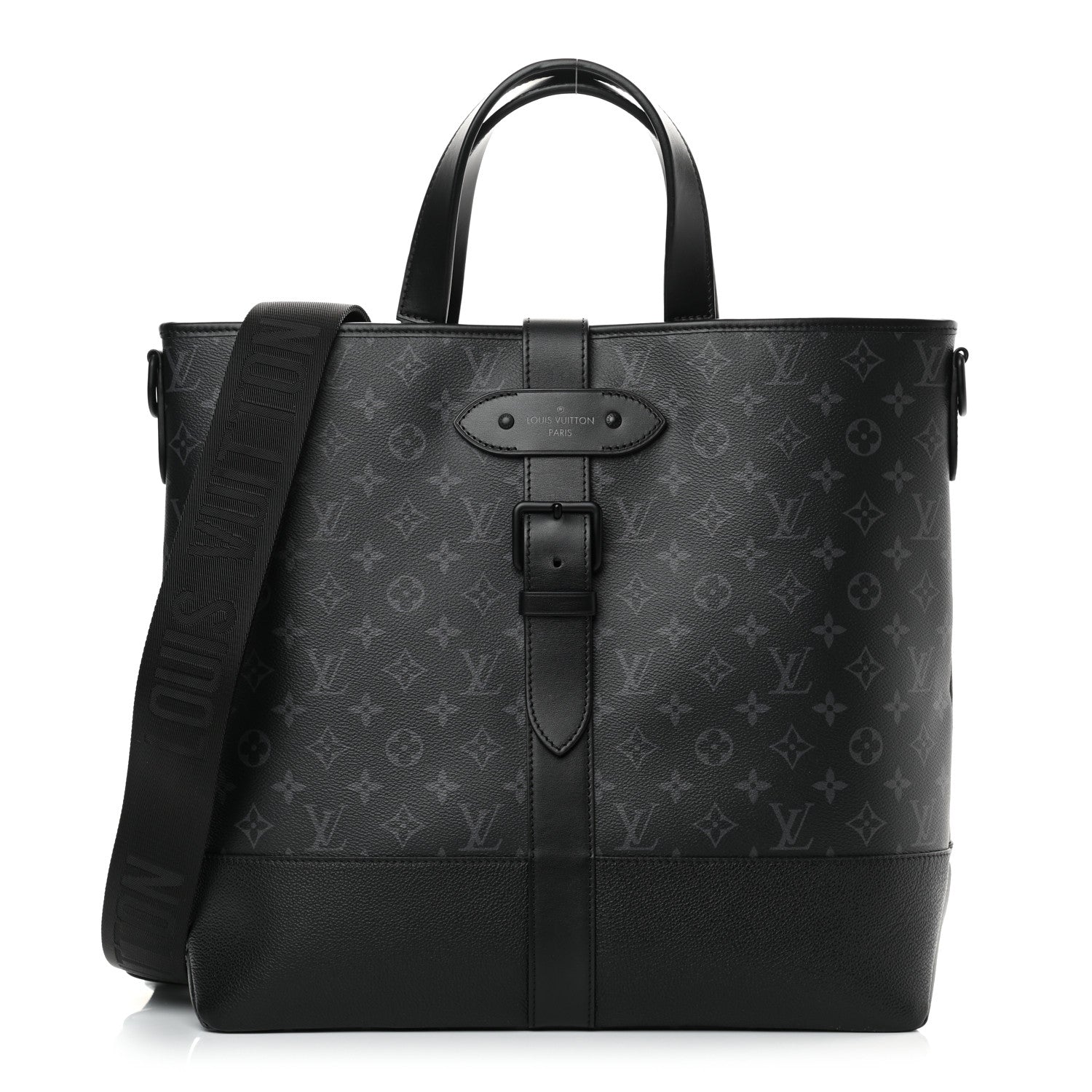 Louis Vuitton Monogram Eclipse Saumur Tote Black 1 of 10