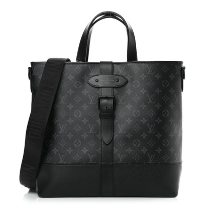 Louis Vuitton Monogram Eclipse Saumur Tote Black 1 of 10