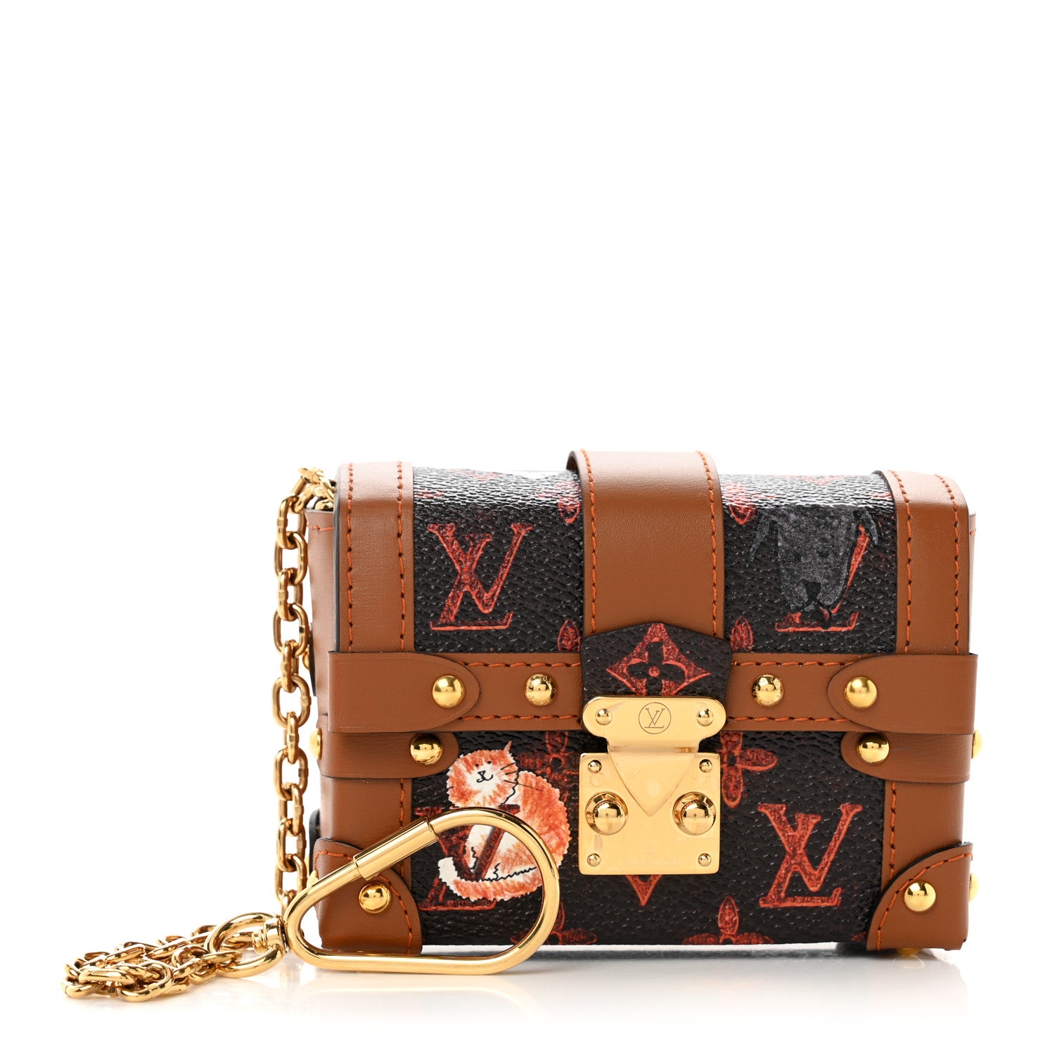 Louis Vuitton Catogram Essential Trunk Orange Marron 1 of 7