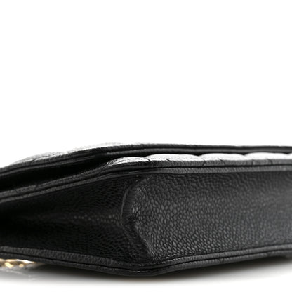 Chanel Caviar Quilted Wallet On Chain WOC Black 10 of 13
