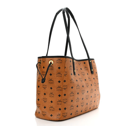 MCM Visetos Medium Project Reversible Shopper Tote Cognac 3 of 17