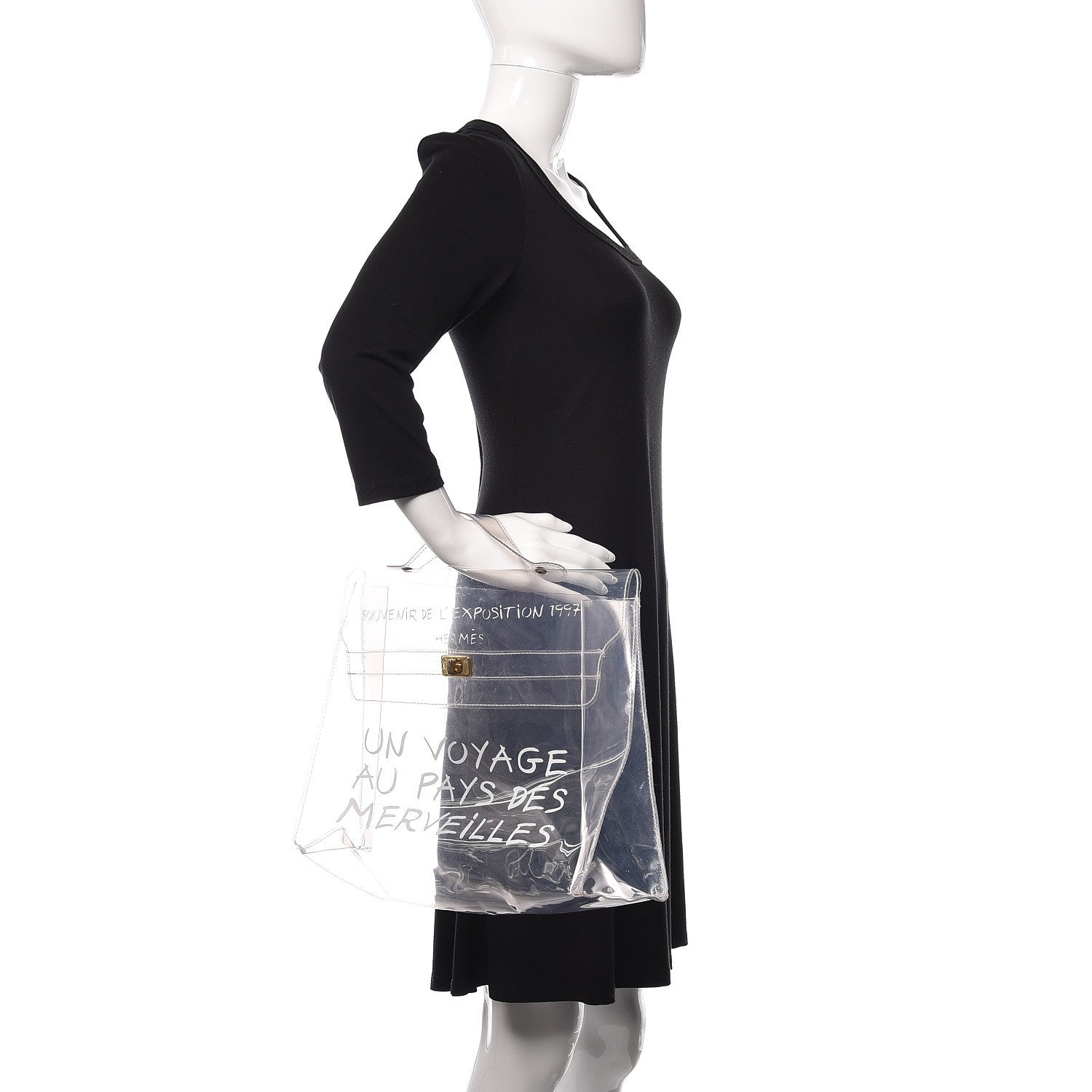 Hermes Vinyl Souvenir De L'Exposition Kelly Transparent 2 of 13