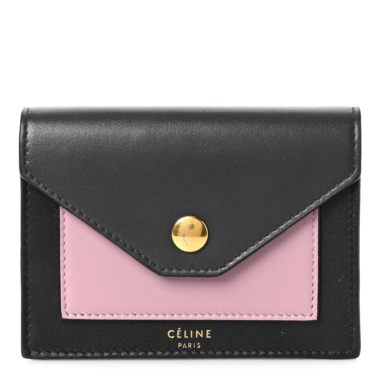 Smooth Calfskin Pocket Card Holder Liquorice Black