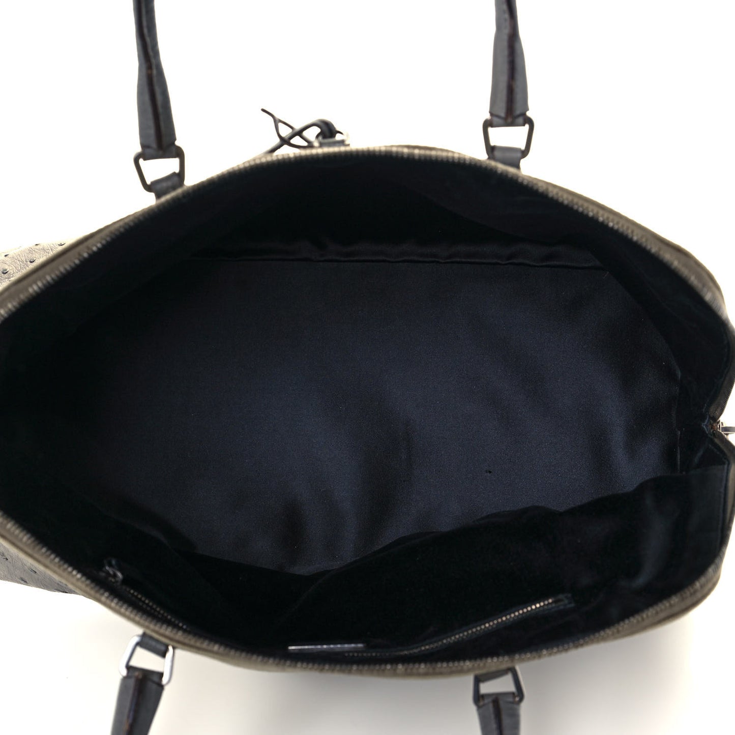 Canvas Ostrich Frame Bowler Green Mecurio